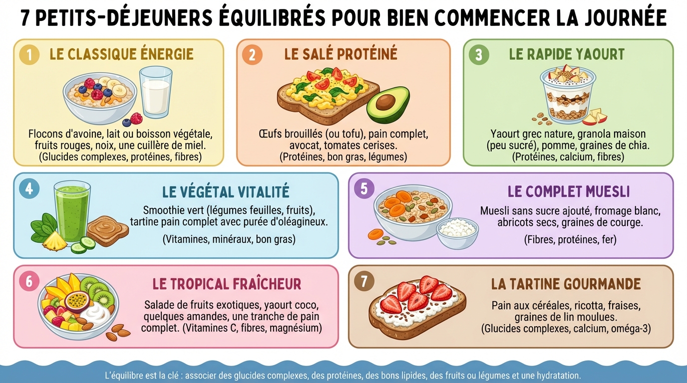 7 idées de petit-déjeuners équilibrés