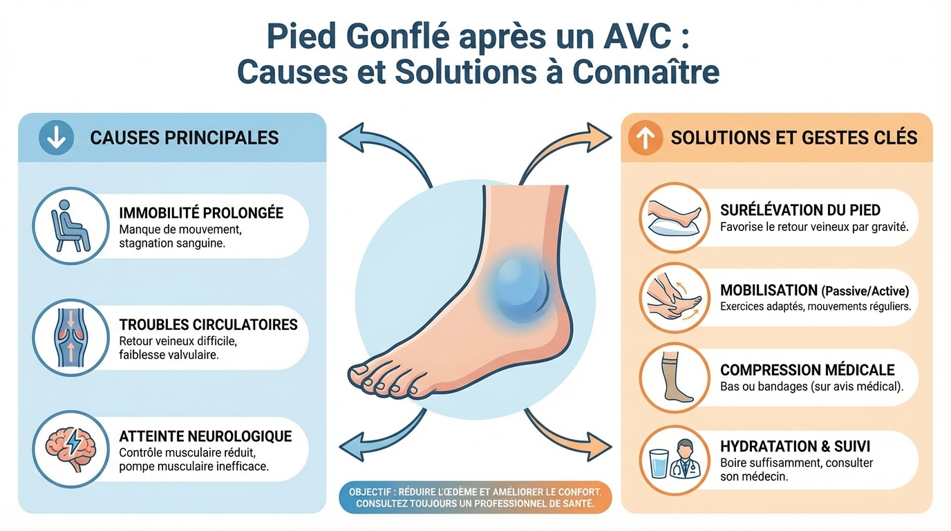 Causes du pied gonflé après un AVC