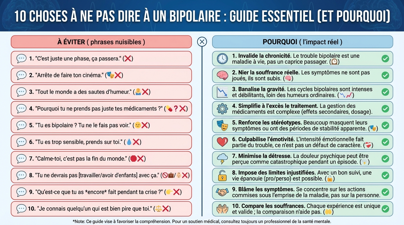 Les 10 choses à ne pas dire
