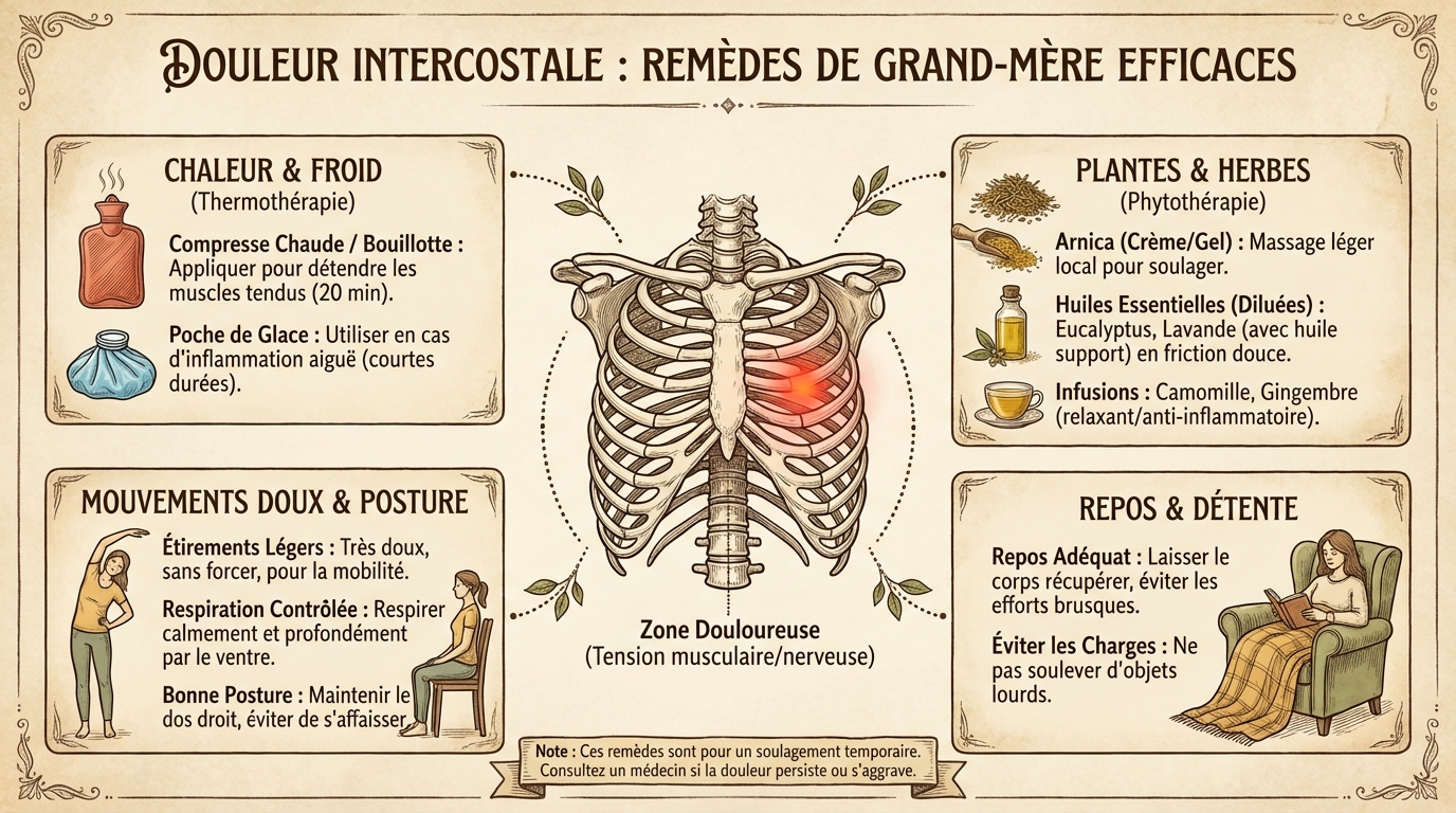 Exercices pour soulager la douleur intercostale
