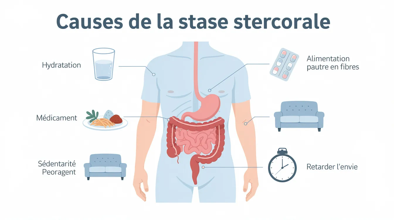 Causes de la stase stercorale