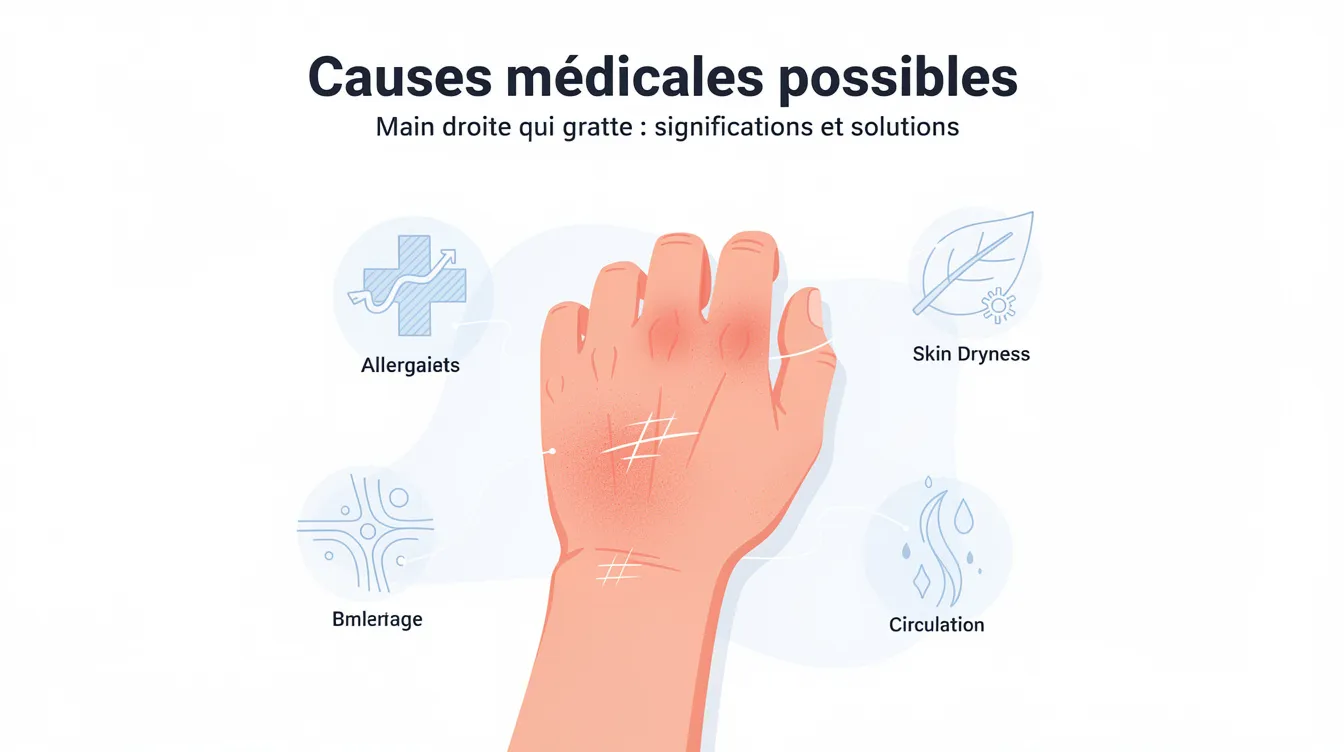 Main droite qui gratte : significations et solutions 1 Causes médicales possibles