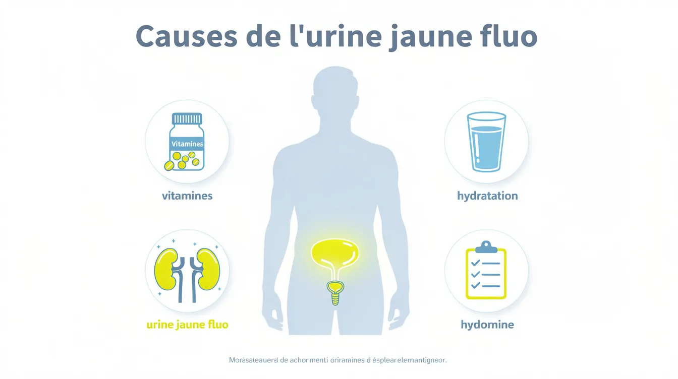 Pourquoi votre urine est jaune fluo ? explications et conseils 1 Causes de l'urine jaune fluo